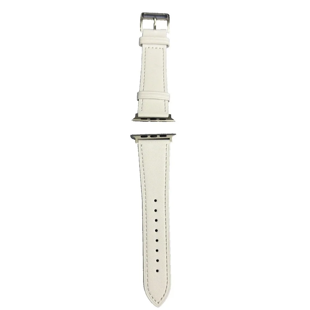 Strap Band WhiteUnisex's Leather replacement Band Series 10 iPhone Size 42/45 NW